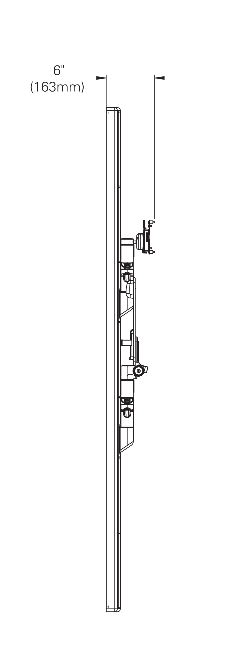 v6 line drawing side straight dynamic folded