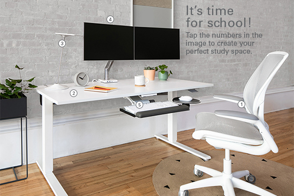Your step by step guide to a perfect back-to-school workstation.