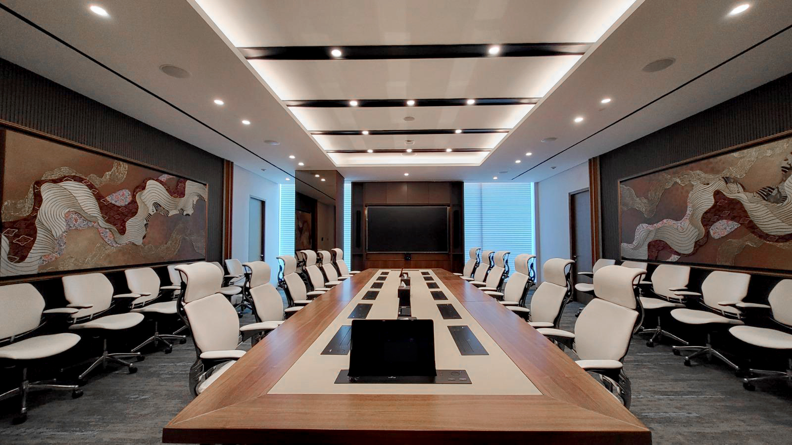 indonesian bank boardroom humanscale freedom headrest chairs