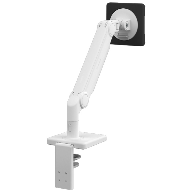 M2.1 Monitor Arm with Two-Piece Clamp Mount Base,  White