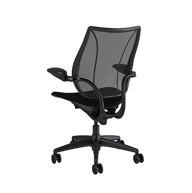 Liberty Task Chair, Monofilament Stripe Black Backrest, Corde 4 Black Seat Picture 3