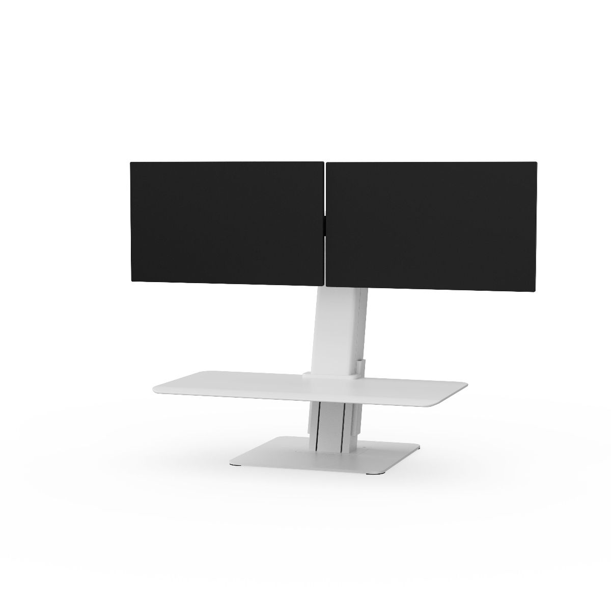 QuickStand Eco, Dual Monitor, White, Small MDF Platform