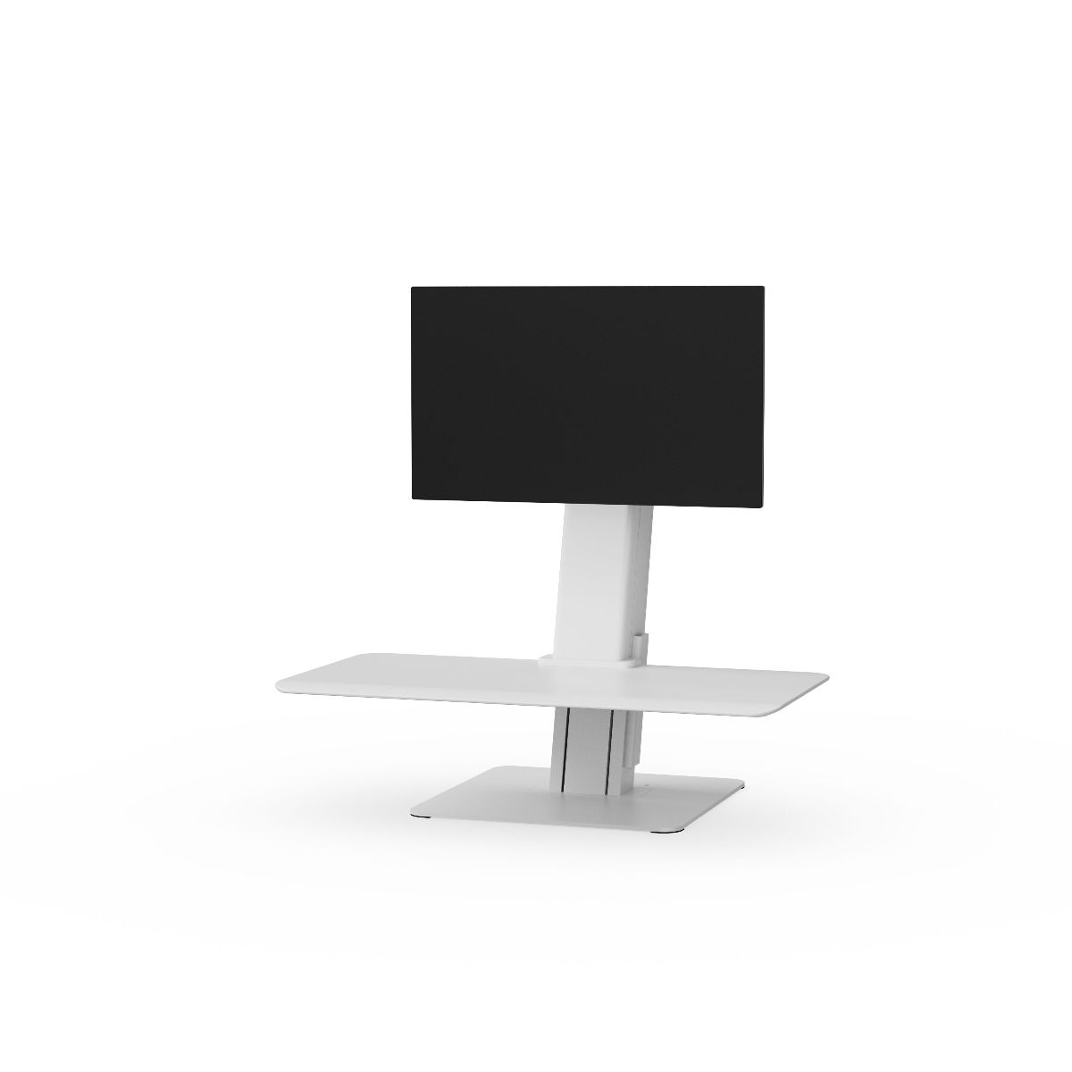 QuickStand Eco, Single Monitor, White, Small MDF Platform