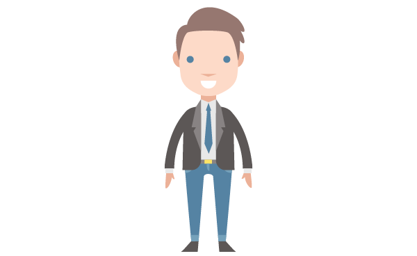 Happy male worker