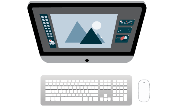Desktop Set Up Graphic
