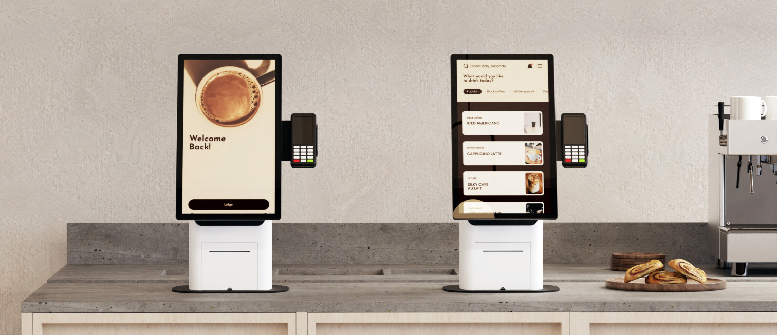 Hero banner image of NexPoint kiosk - Counter in a shop countertop.
