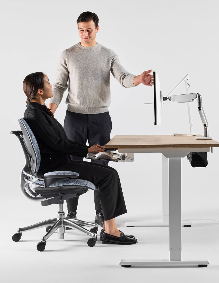 workplace consulting assessment being performed around a table with 3 individuals