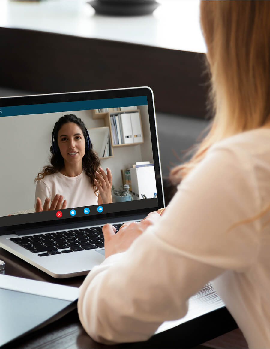 virtual ergonomic assessments occuring over laptop