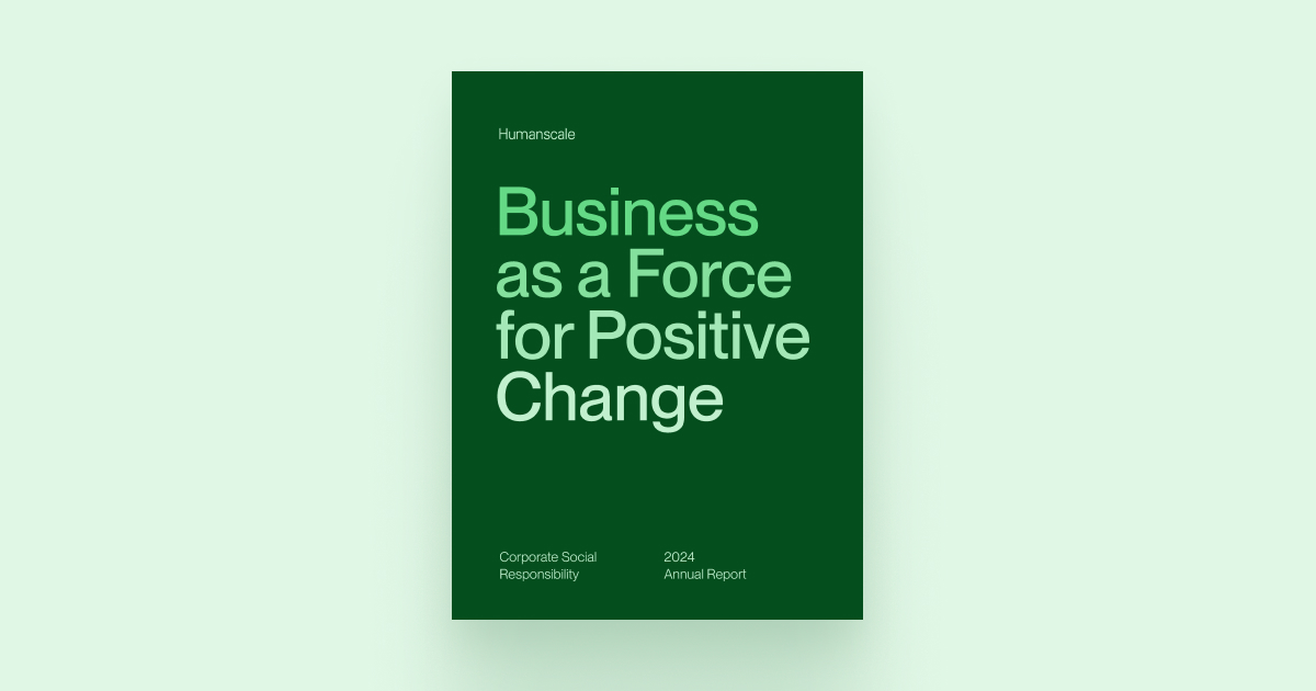 Humanscale CSR 2024 Report | Sustainability Leadership